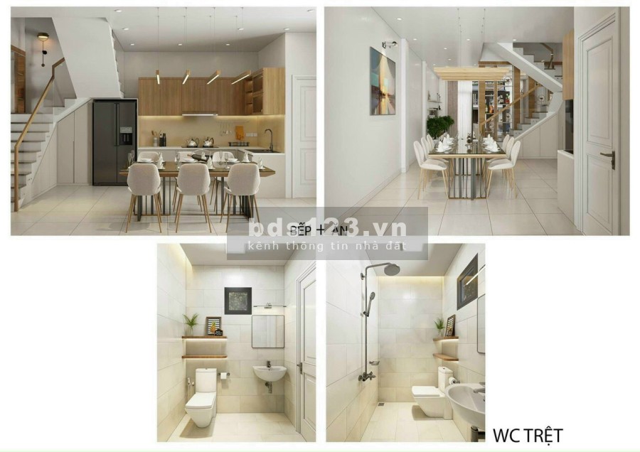 Bán nhà 1 trệt 2 lầu trung tâm Thuận An DTSD 183m2 thanh toán 1 tỷ 8 nhận nhà