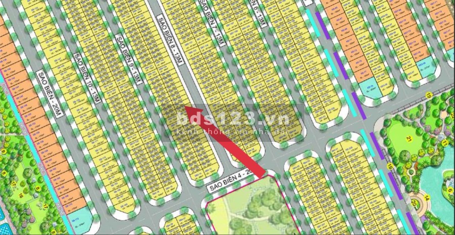 Bán liền kề Sao Biển giá tốt diện tích 56m2, giá bán hơn 7 tỷ, sổ sẵn