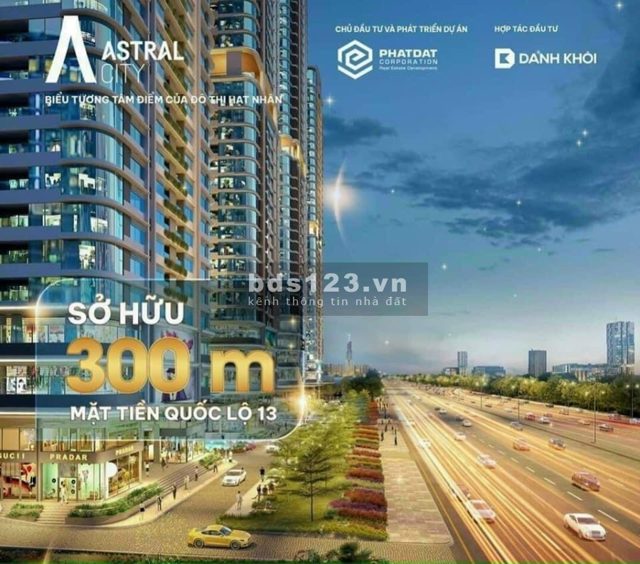 Căn hộ cao cấp Astral nẳm ngay thủ phủ công nghiệp Tp. Thuận An, Bình Dương.