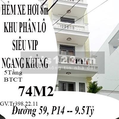 Nhà đẹp khu phân lô Vip 5 Tầng hẻm xe hơi 8m ngang khủng liên hệ 0794966359