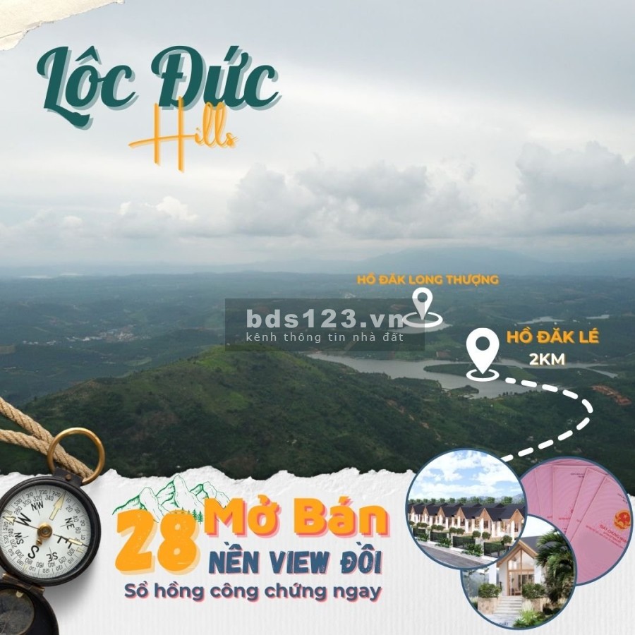 Mở bán 28 nền lộc đức hills hạ tầng hoàn thiện 100% full thổ cư và sổ đỏ từng nền LH 0925246246