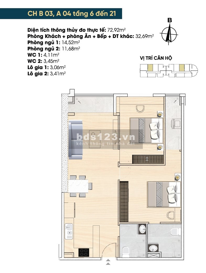 Mở bán đợt cuối CH 3 phòng ngủ giá rẻ nhất tại DA Tây Hồ River View với chiết khấu lên tới 140 triệu