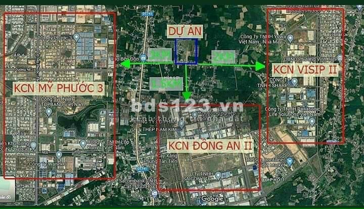 Đất Bình Dương, đất nền khu công nghiệp Vsip2 diện tích nhỏ hỗ trợ vay ngân hàng, lh 0335166099