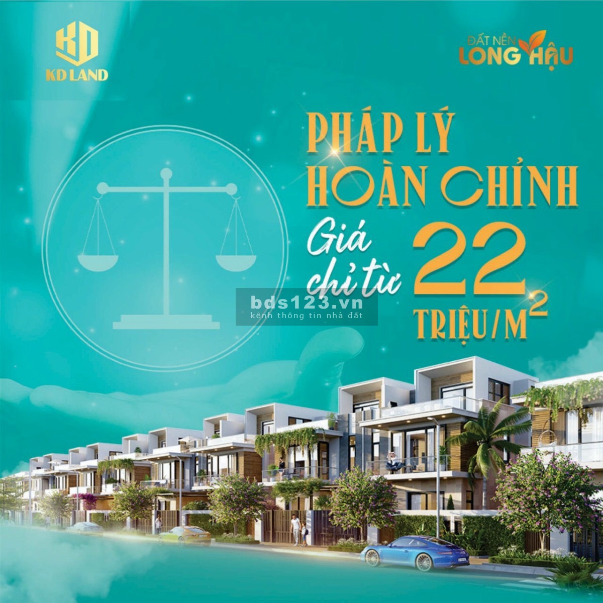 Đất nền biệt thự Long Hậu Cần Giuộc xd tự do, tiềm năng tăng giá cao, liền kề Tp.HCM
