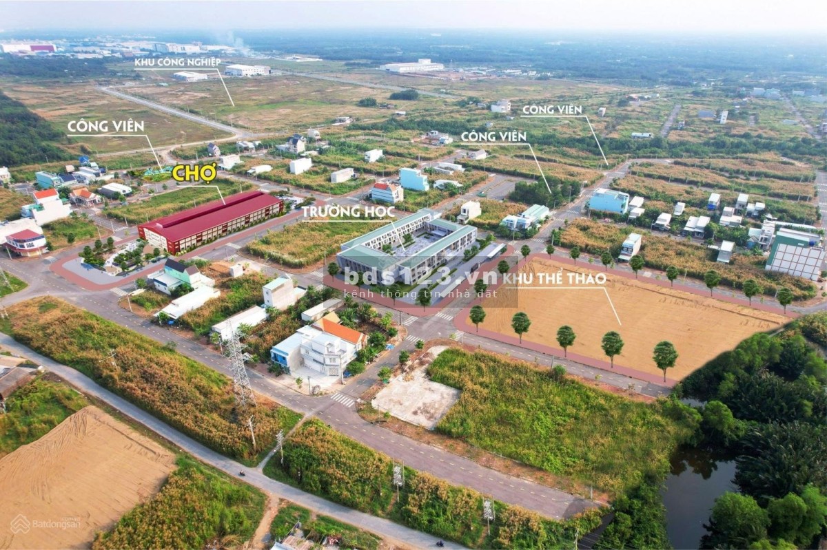 Đất nền biệt thự Long Hậu Cần Giuộc xd tự do, tiềm năng tăng giá cao, liền kề Tp.HCM