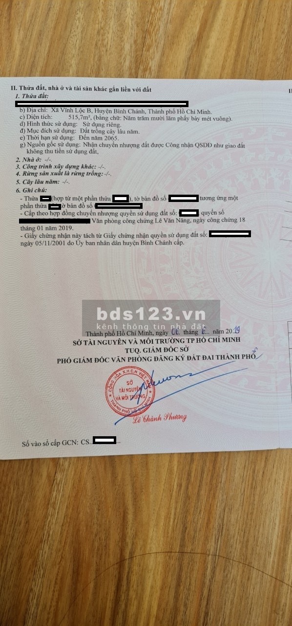 Đất Vĩnh Lộc B Bình Chánh. Võ Văn Vân giá bán 10 triệu/m2 diện tích 1128m2 ô tô ngủ