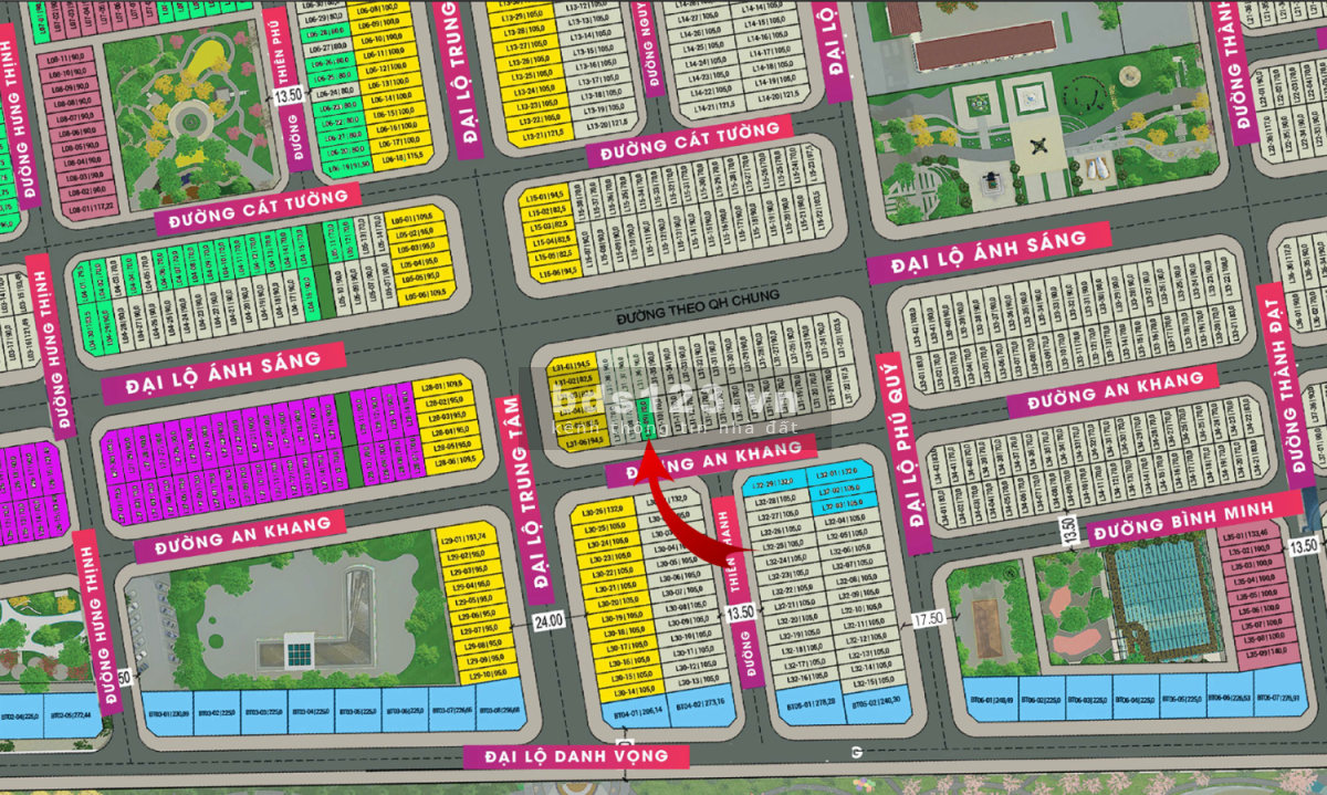 Bán lô đất cực đẹp 70m2 TNR Bỉm Sơn giá 1.31 tỷ chênh thấp lh 0914524555