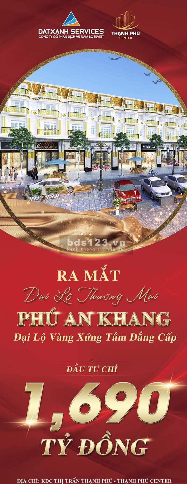 Đại Lộ 30m Siêu Hot Thị Trấn Thạnh Phú, tiềm năng sinh lời lớn, bàn giao đủ sổ