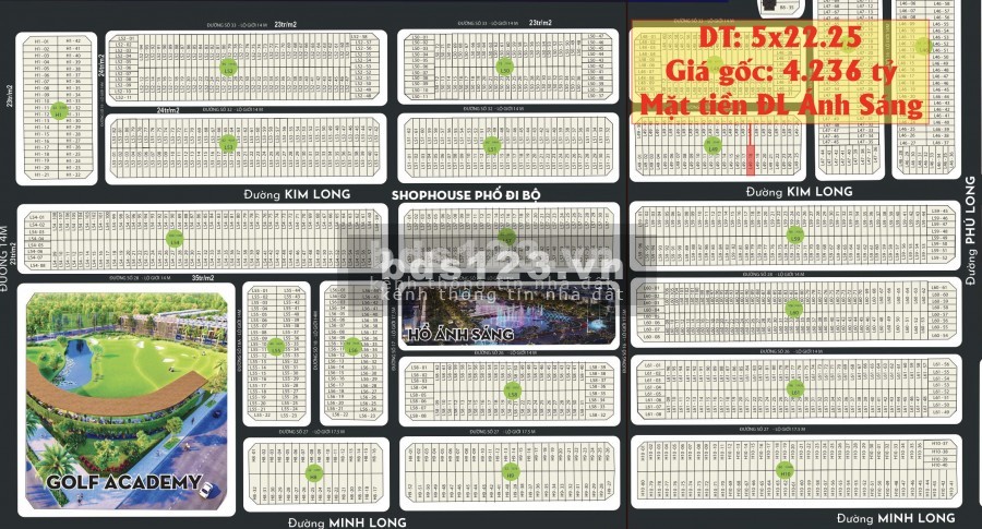 Stella mega city bán gấp lô đất shop house L49.18 trục đại lộ ánh sáng LH 0925246246