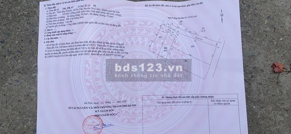 Chính chủ cần bán gấp 50m2, Đào Xuyên Đa Tốn Gia Lâm Hà Nội, cách 20m ô tô chạy thông