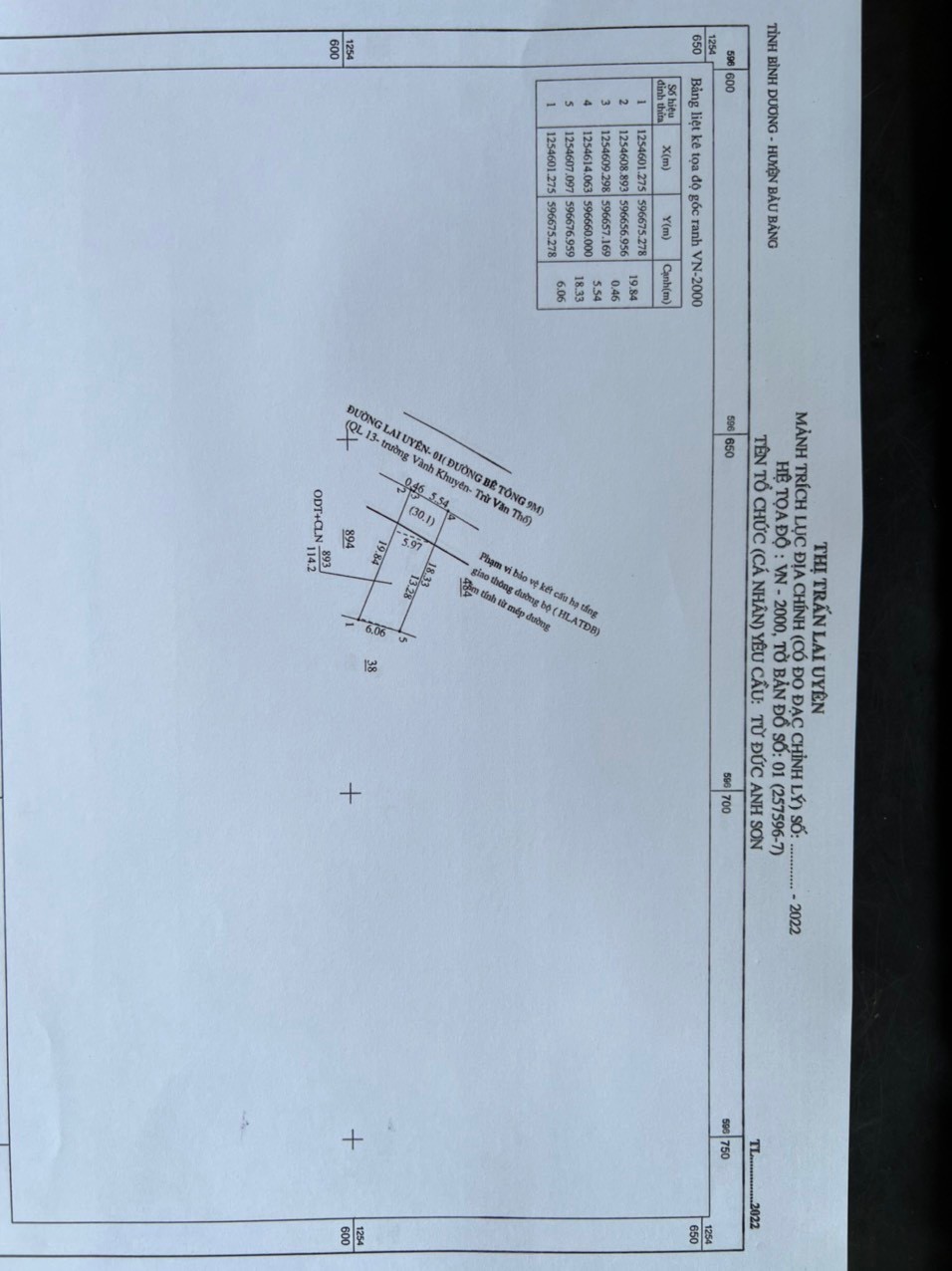 Bán đất Chợ Trừ Văn Thố, Lai Uyên 01 đường lớn, giá tốt, liên hệ 0869814170