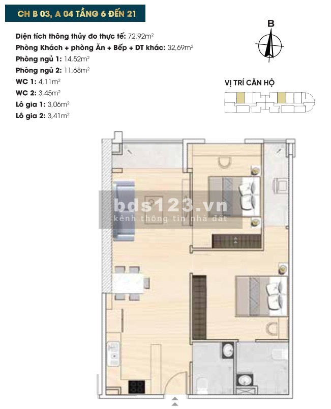 Bán gấp căn 2n cuối cùng Tây Hồ Riverview từ 2tỷ6 tầng cao view đẹp, nhận nhà ở ngay, CK 3,5%