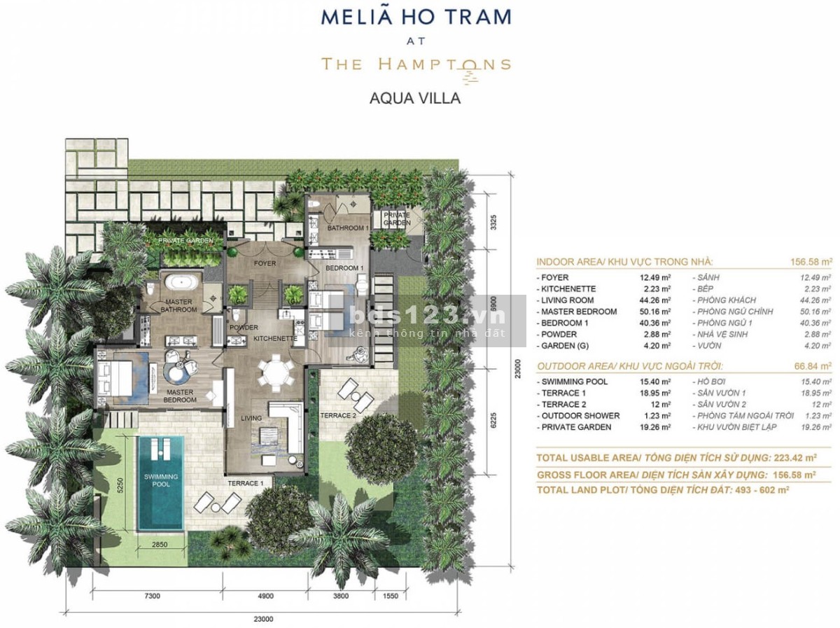 Duy Nhất 1 Căn Villa 2PN Melia, DT 560m2, Hướng Biển, View Hồ Sen, Giá Chỉ 19.3 tỷ, Nhận Nhà Ở Ngay