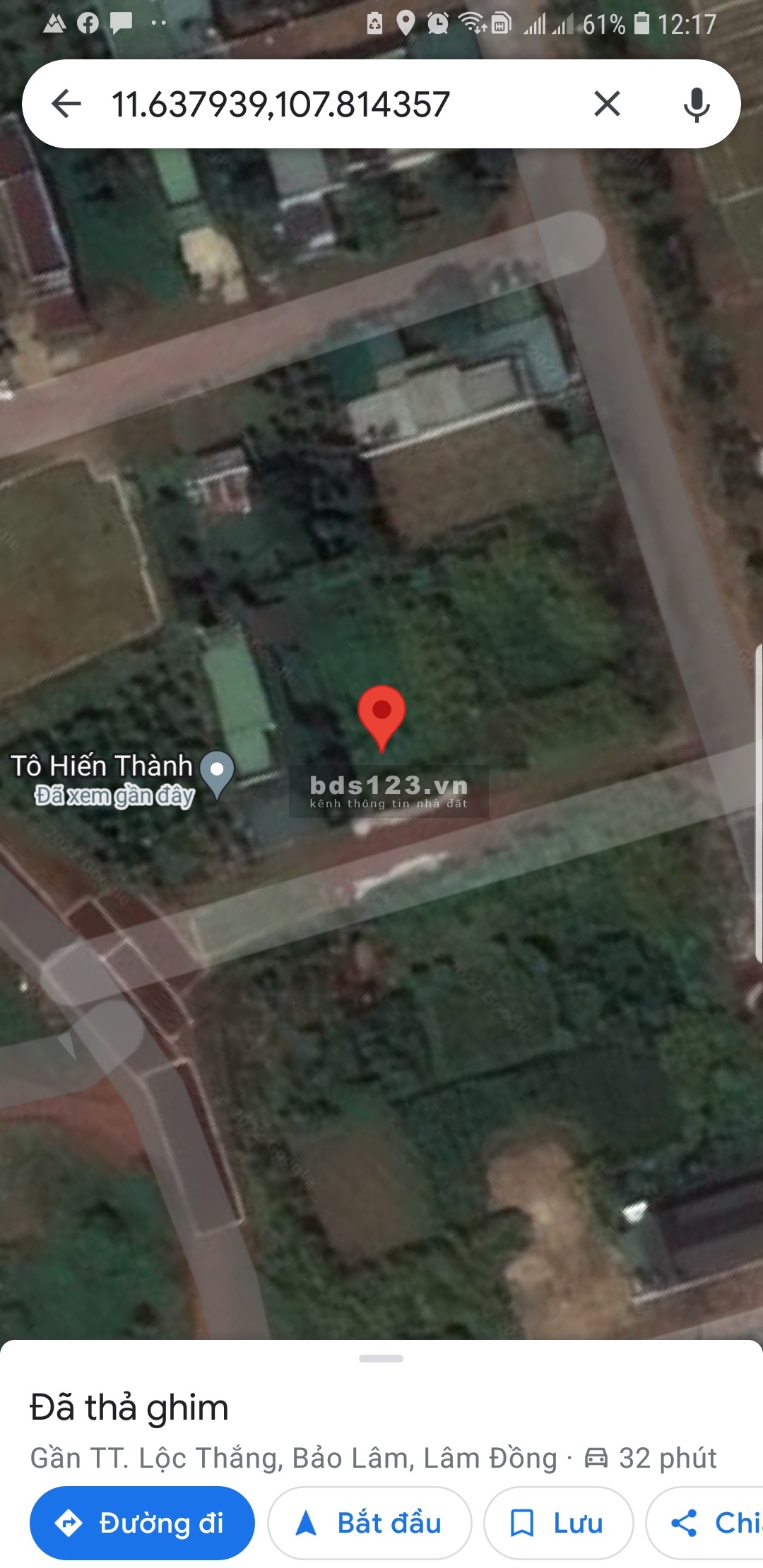 Bán đất thổ cư ngay Khu Dân Cư Tổ 18 thị trấn Lộc Thắng, Bảo Lâm, Lâm Đồng
