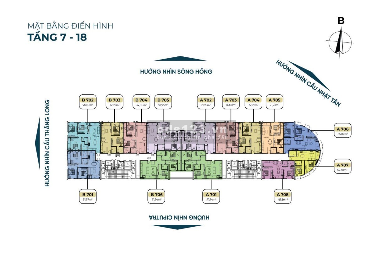 Bán CH 2PN cuối cùng 74m2 tại Tây Hồ River View; CK 3,5%; view sông Hồng; nhận nhà ngay