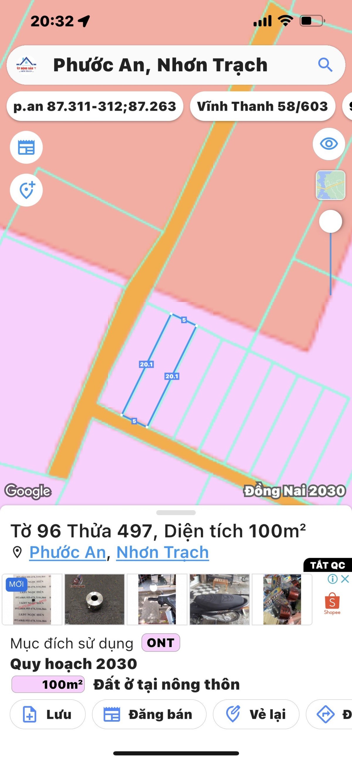 Cần bán gấp nền đất full thổ cư huyện Nhơn Trạch giảm ngay 100 triệu, sổ hồng riêng