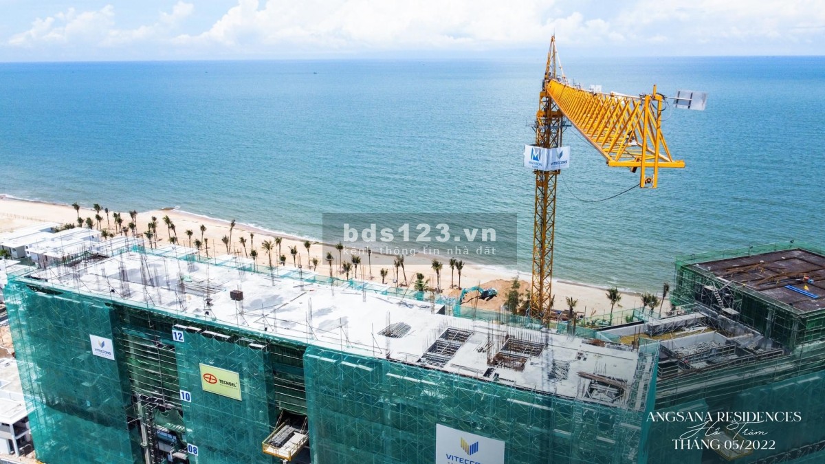 Cập nhật tiến độ xây dựng dự án- Angsana Residences Hồ Tràm- Tháng 5/2022