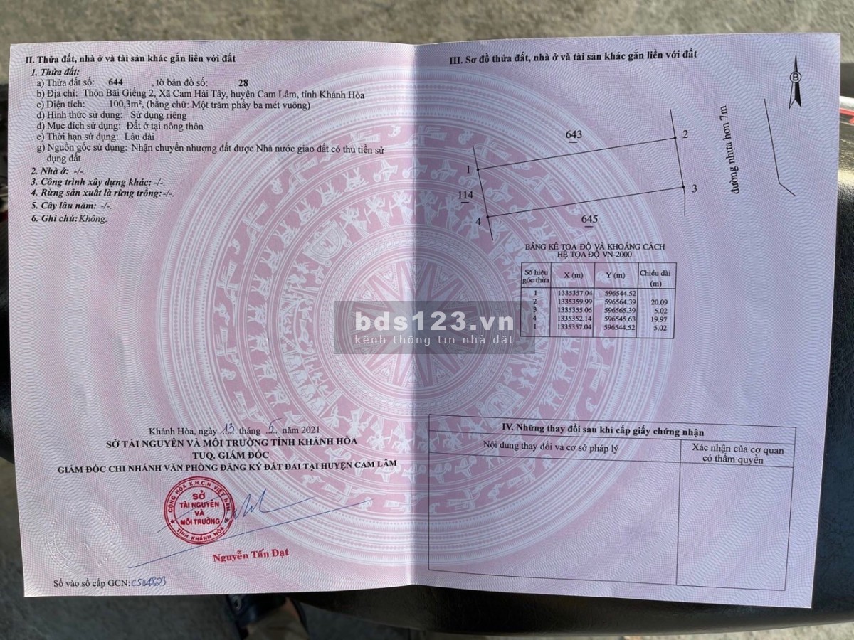Bán đất Cam Hải Tây đường rộng 9m cách đường Đinh Tiên Hoàng 30m full thổ cư