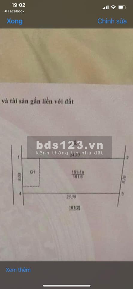 Bán đất tổ 9 Thạch Bàn diện tích sử dụng 191m2, mặt tiền 8m, nở hậu, đường ô tô tránh