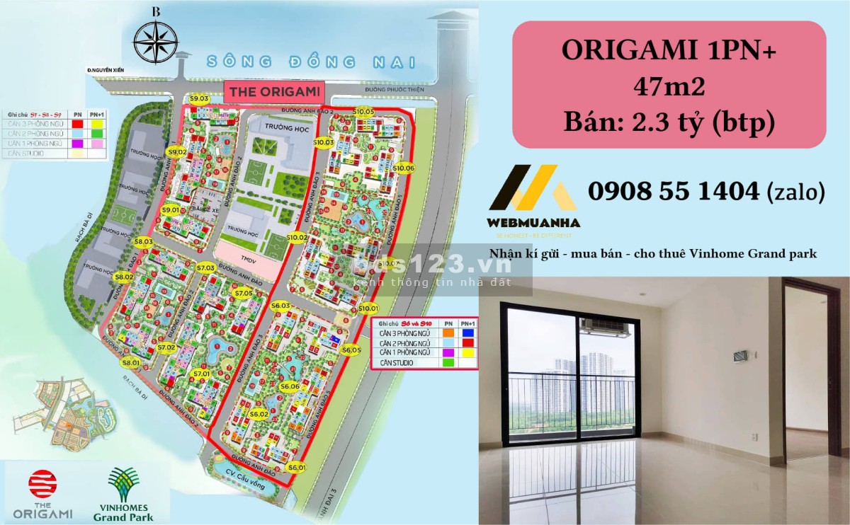 Thanh toán 790 triệu mua chung cư 1PN+ ở liền tại Vinhomes Grand Park Quận 9