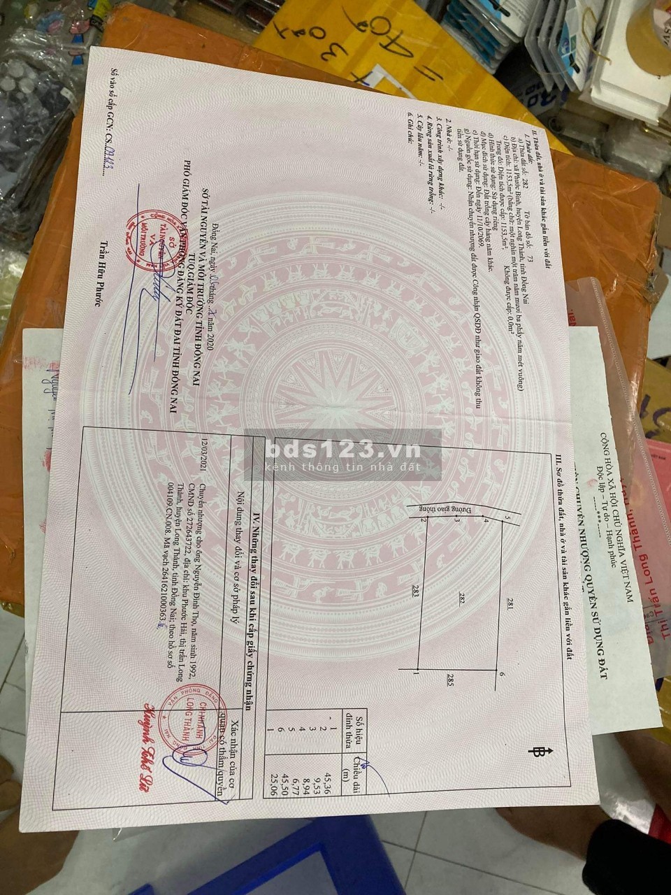 Gấp gấp cần bán lô đất diện tích sử dụng 1153,5m2 cln full hồng giá rẻ đầu tư