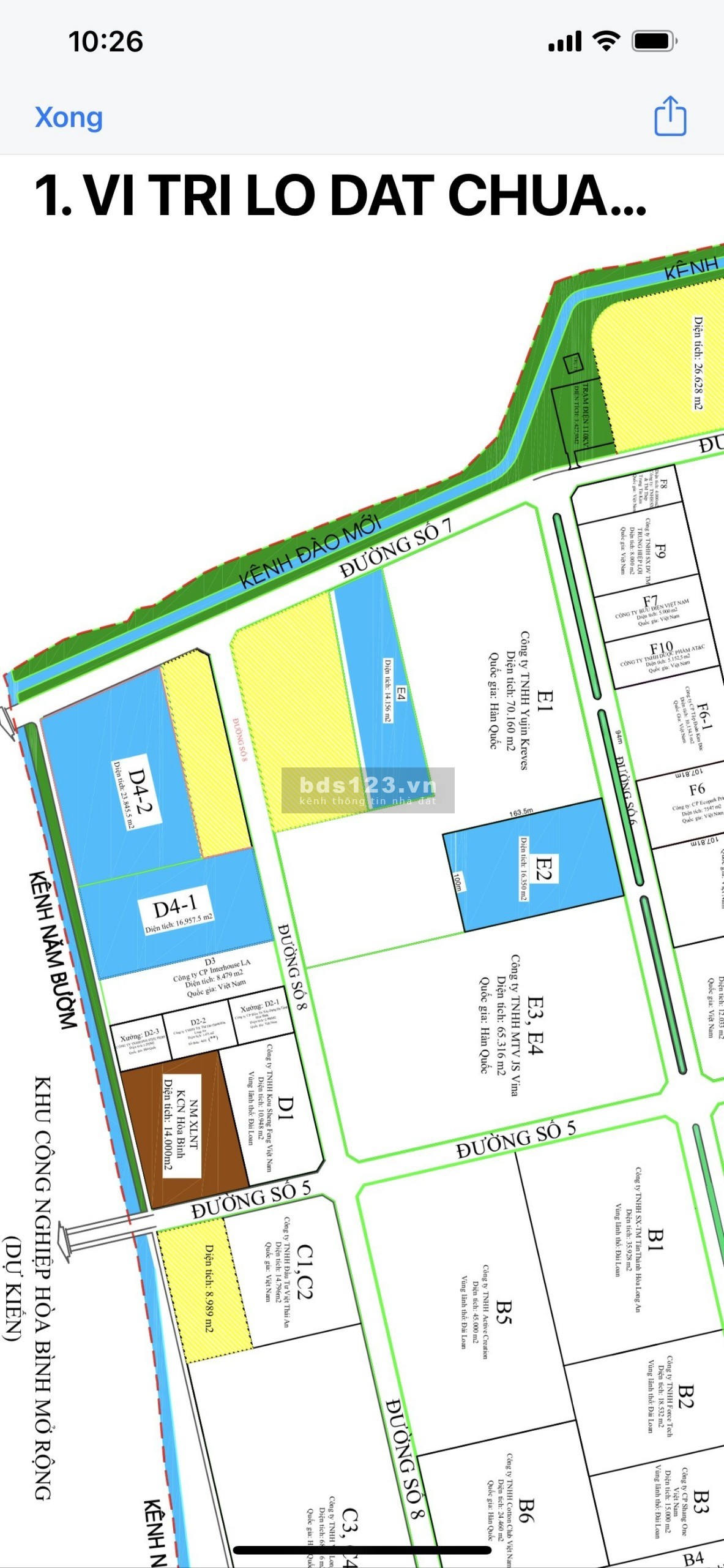 Bán đất và cho thuê đất*1,4ha-1,6ha-4ha QL 1A, khu công nghiệp khu vực Thủ Thừa Long An
