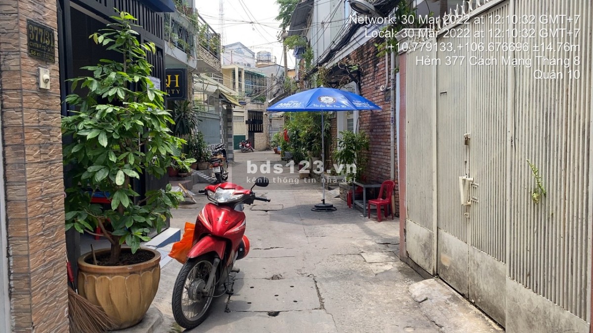 Bán nhà 377/48 Quận 10 hướng Đông Nam 2 mặt tiền hẻm hướng ra Cách Mạng Tháng 8