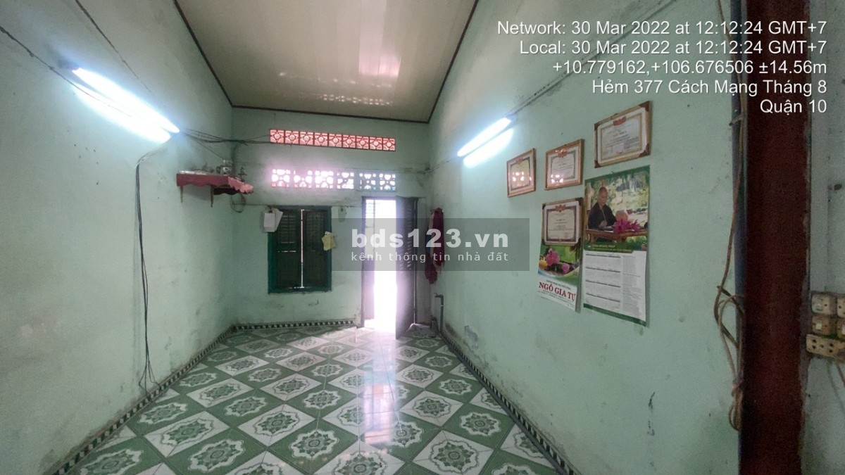 Bán nhà 377/48 Quận 10 hướng Đông Nam 2 mặt tiền hẻm hướng ra Cách Mạng Tháng 8