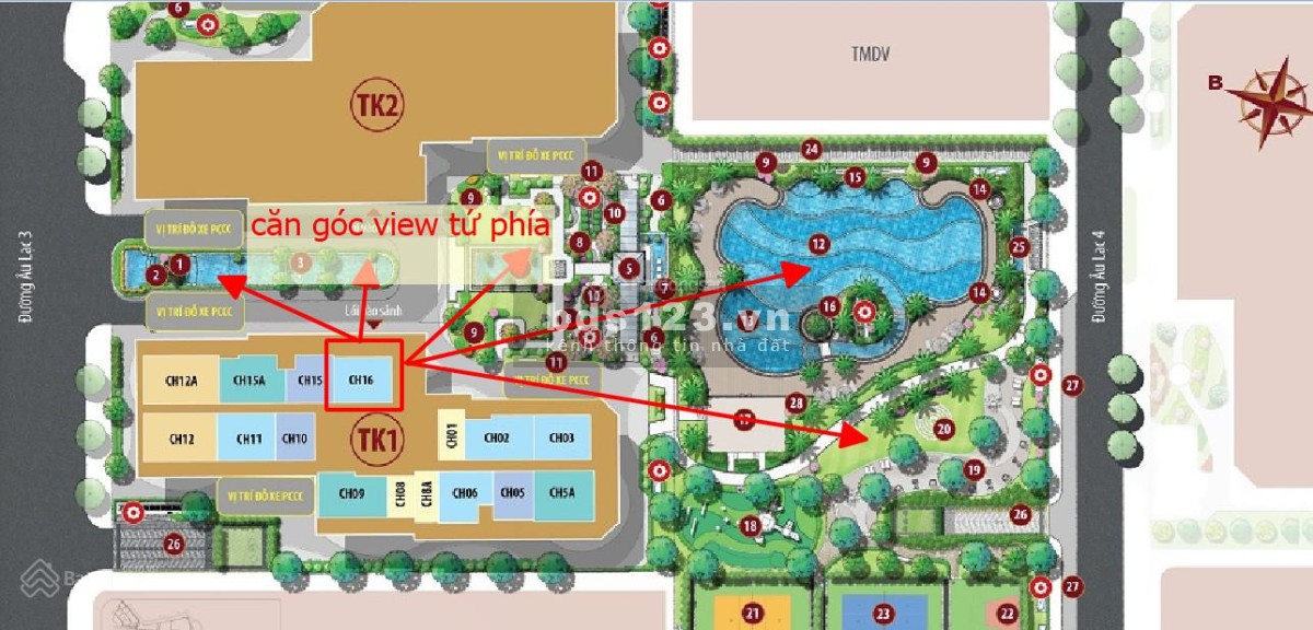 Bán gấp 2PN 68m view nội khu TK1 hướng mát Vinhomes Smart City giá 3,2 tỷ tháng 9 nhận nhà