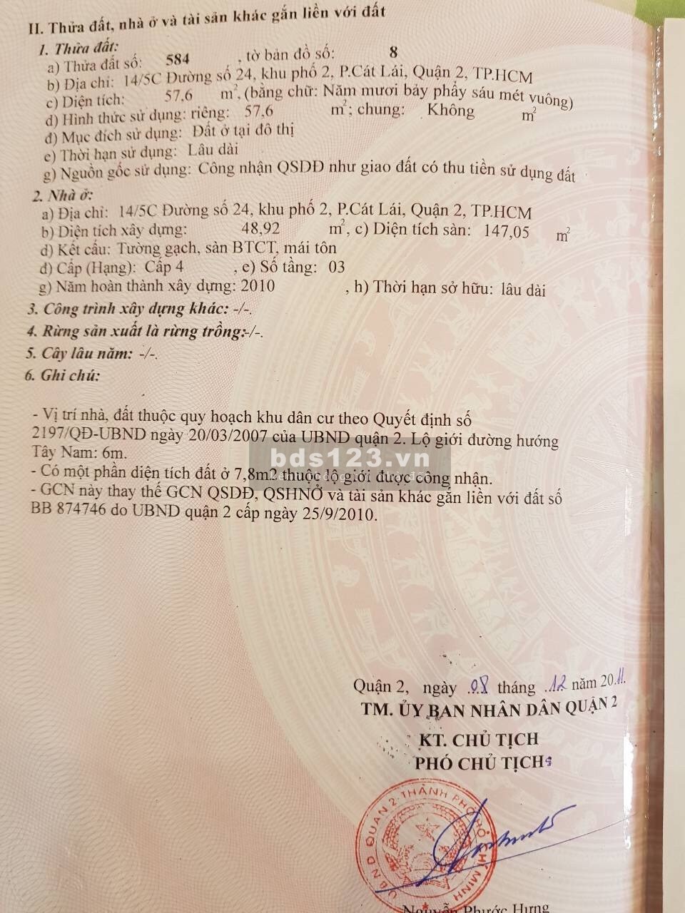 Bán nhà Quận 2 hẻm xe hơi chính chủ, thiết kế đẹp, nhà thoáng, khu an ninh