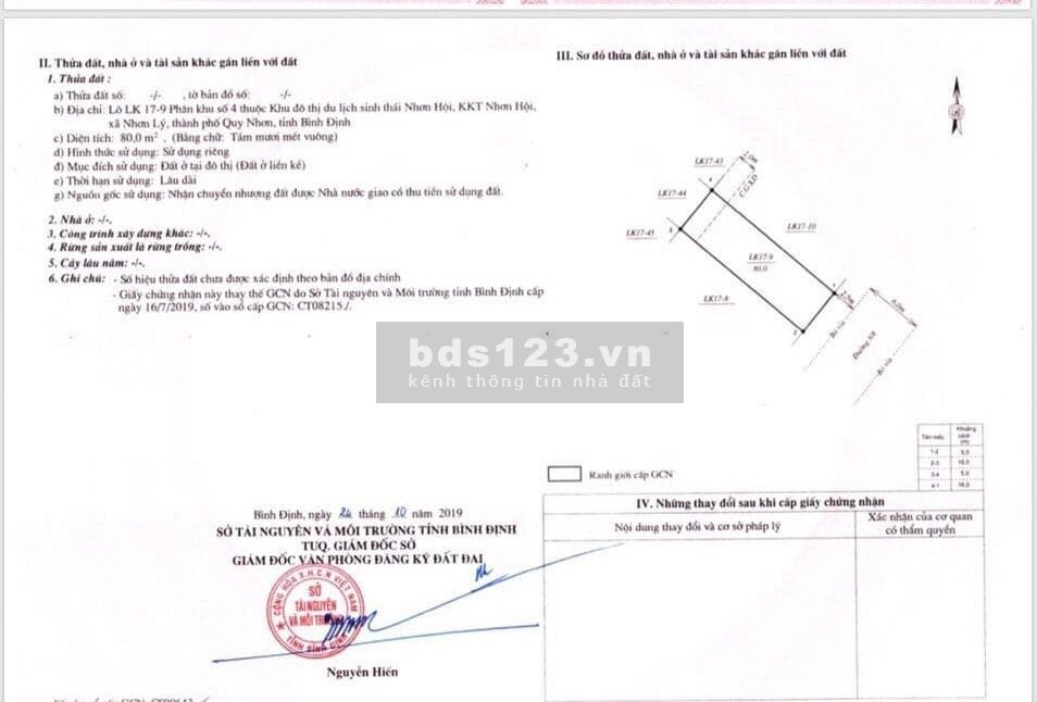 Đất nền ven biển siêu đẹp, đã có sổ hồng, sở hữu lâu dài tại tp Quy Nhơn
