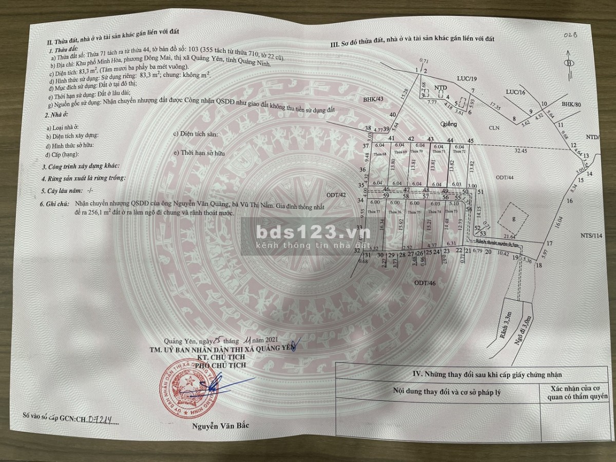 Chính chủ cần bán ô đất gần khu công nghiệp Đông Mai, giá đầu tư