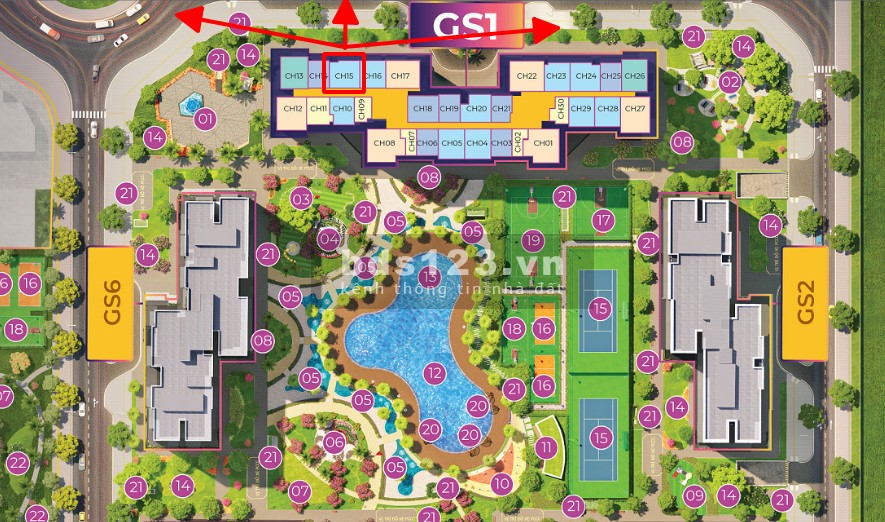 Bán căn hộ 2n2wc 66.6m tầng trung, view thoáng Vinhomes Smart City giá 2.40 Tỷ