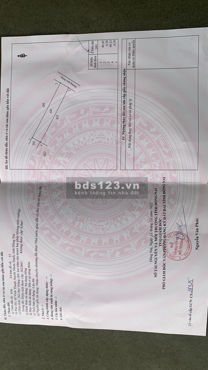 Bán Đất Gần Đường 25C và Vành Đai 3 Full Thổ Thuộc Xã Vĩnh Thanh , Nhơn trạch