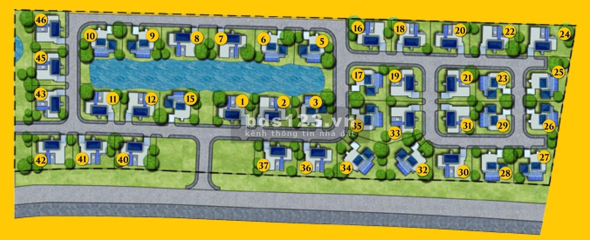 Bán biệt thự nghỉ dưỡng mặt hồ cảnh quan The Coastar Hồ Tràm, nhà đã hiện hữu