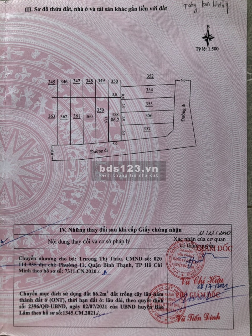 Tôi chính chủ cần bán 115m trong đó có 90 thổ cư Lộc An Bảo Lâm, giá tốt