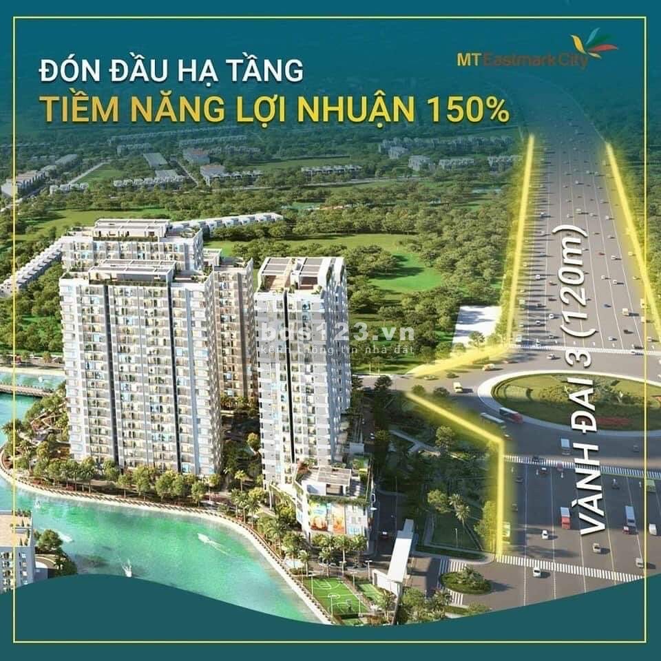 Bán căn hộ MT Eastmark City 1+1PN 39tr/m2. T/Toán 30% nhận nhà . N/Thất cao cấp
