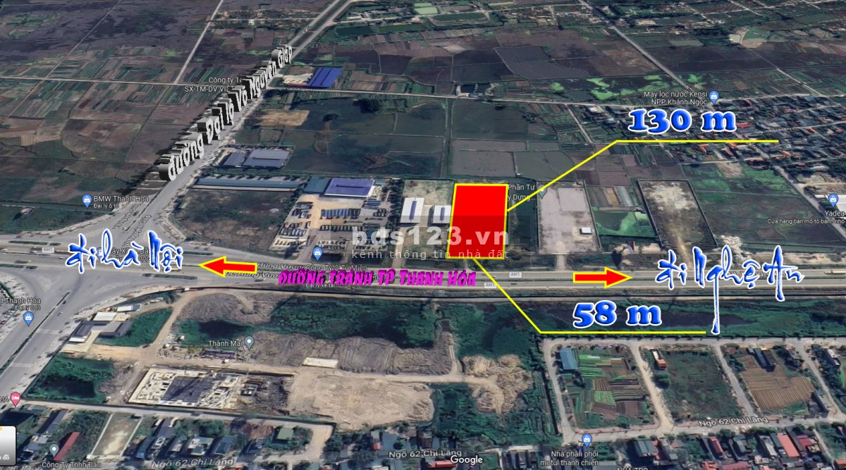 Sang nhượng khu đất Dịch vụ thương mại 50 năm mặt đường tránh TP Thanh Hoá
