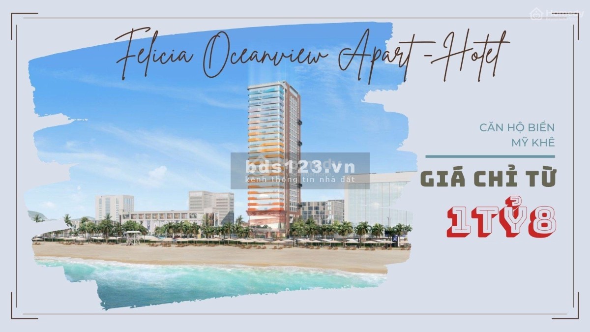 Booking căn hộ du lịch mặt tiền biển Mỹ Khê giá chỉ từ 58 triệu/m2, giá tốt đầu tư