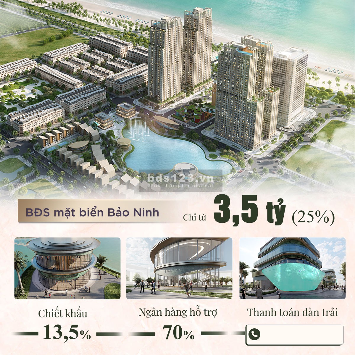 Sở hữu 30 căn Boutique Hotels mặt biển Bảo Ninh cuối Cũng lợi nhuận tối thiếu 5 tỷ/năm