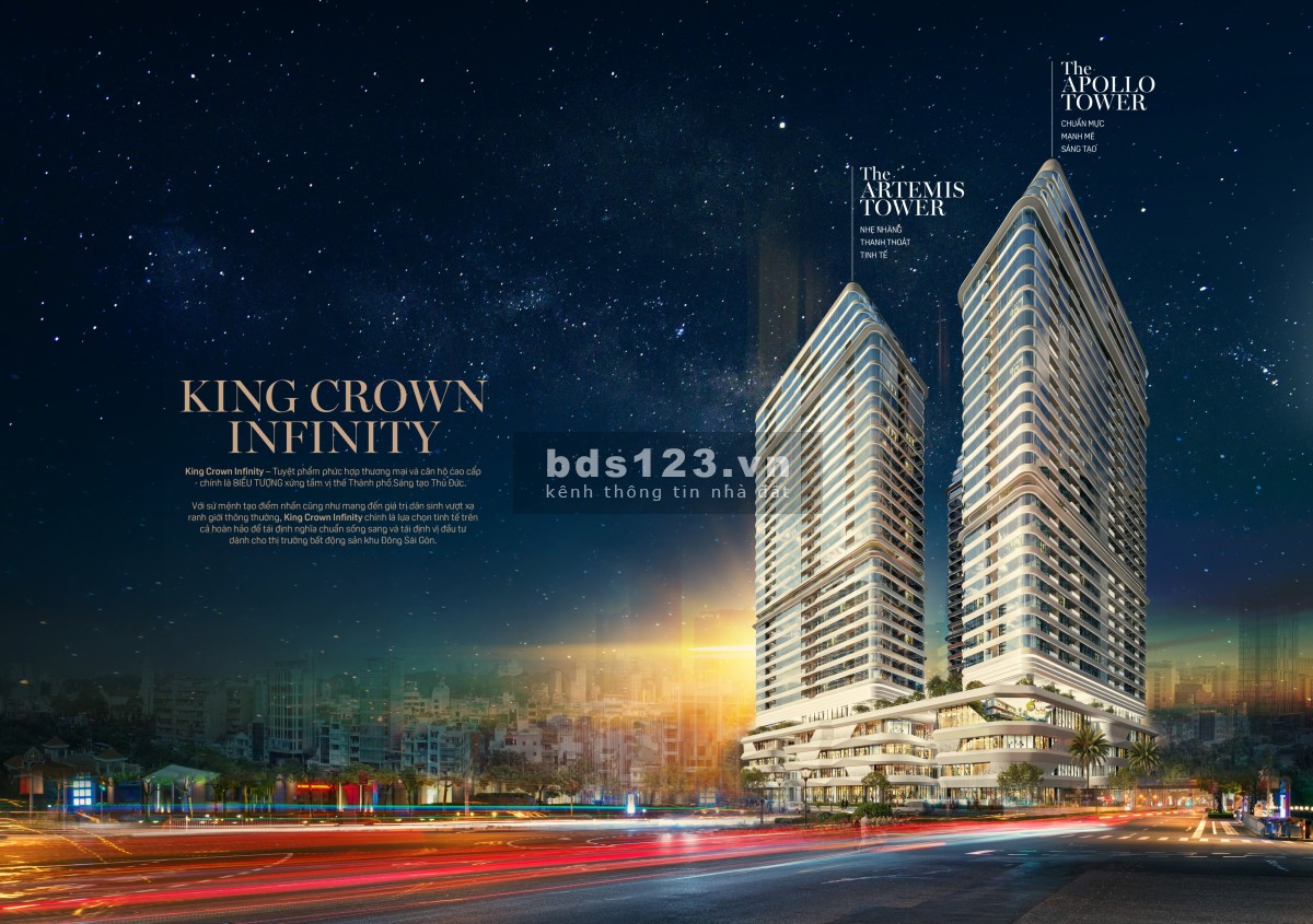 Bán gấp căn hộ cao cấp King Crown 2PN mặt tiền Võ Văn Ngân, 78m2 view Landmark