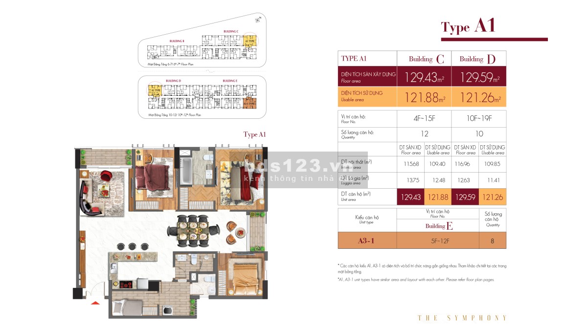 Bán căn hộ Midtown 3 PN, 130m2, view sông, full nội thất, giá bằng căn ko nội thất