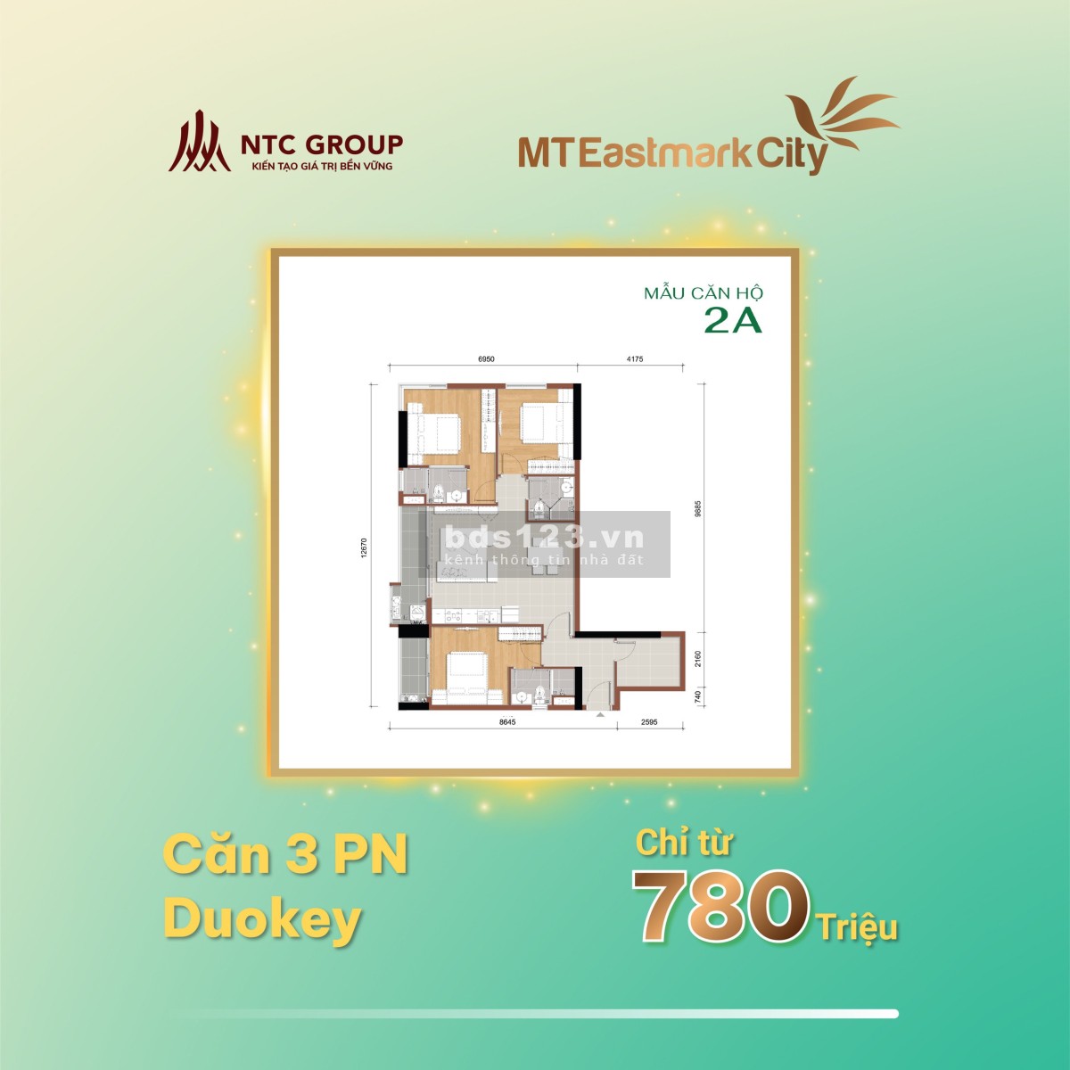 Giá tốt nhất tại thành phố Thủ Đức, giá chỉ từ 39 triệu/m2, chung cư MT Eastmark City