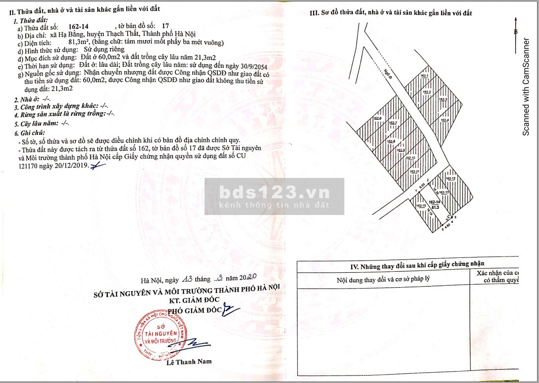 Bán đất thổ cư, gần hồ Hạ Bằng, Thạch Thất Hà Nội, giá tốt đầu tư sinh lời