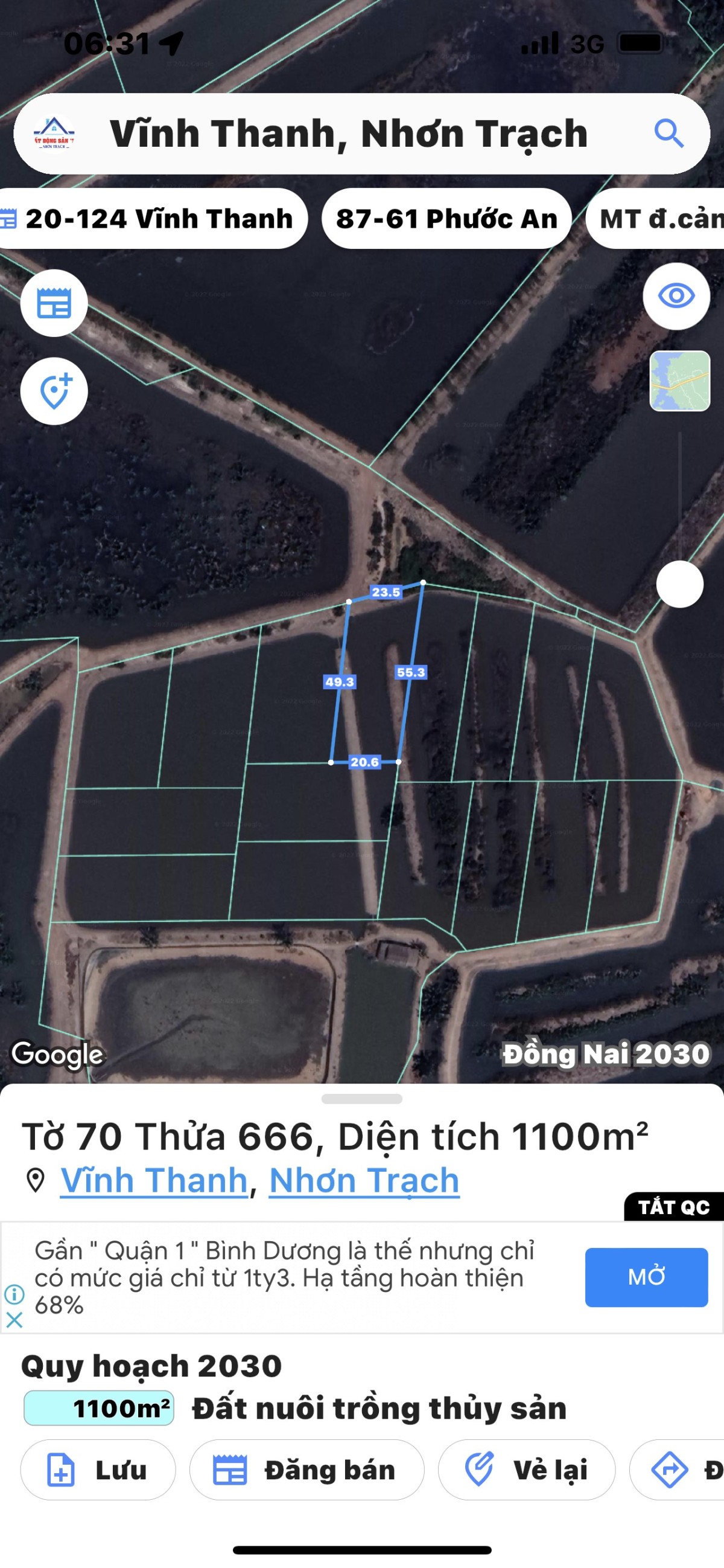 Đất vườn sinh thái Nhơn Trạch giá rẻ đầu tư có sẵn pháp lý