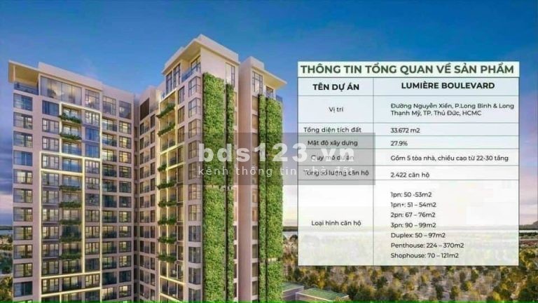 Khẳng định đẳng cấp với Lumiere Boulevard thanh toán 20%, vị trí đẹp trong Vinhome Grand Park