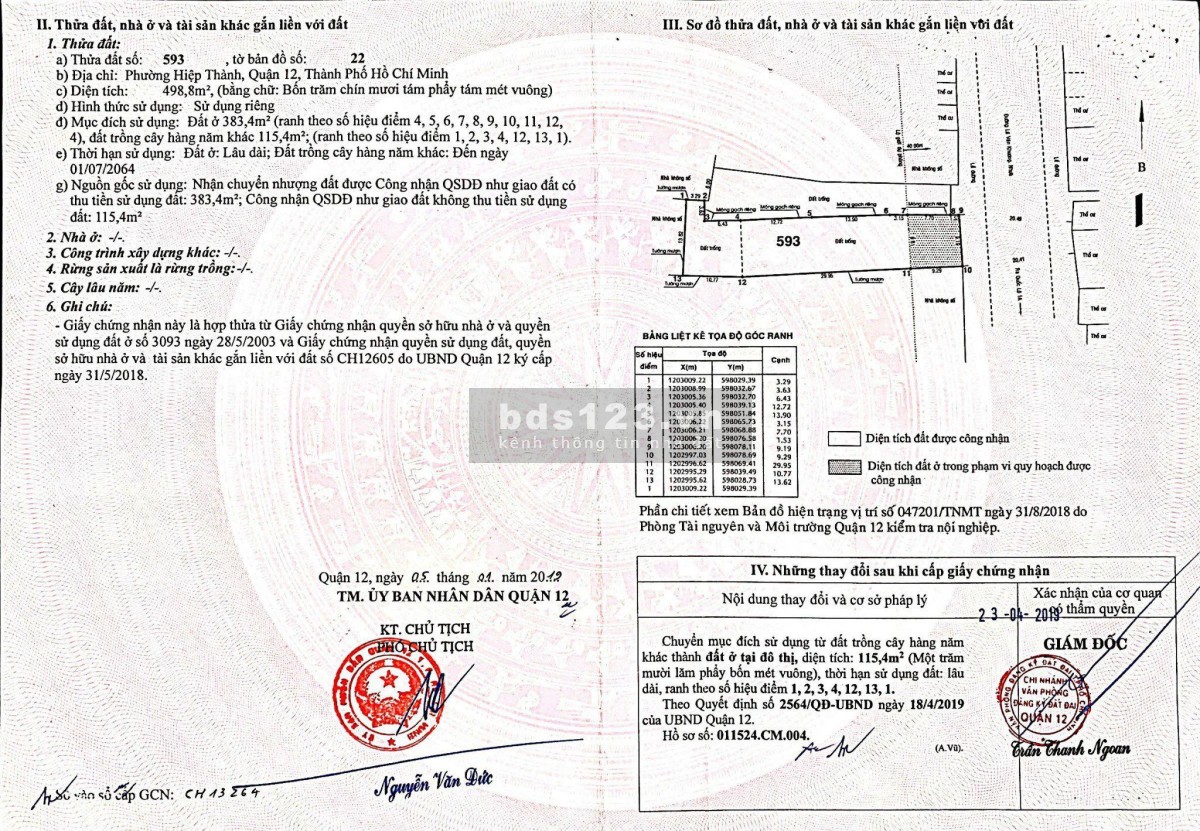 BÁN ĐẤT ( TẶNG NHÀ) MẶT TIỀN SẦM ỨC, LÊ VĂN KHƯƠNG, NƠI LÝ TƯỞNG ĐỂ XÂY TRUNG TÂM THƯƠNG MẠI 10 TẦNG