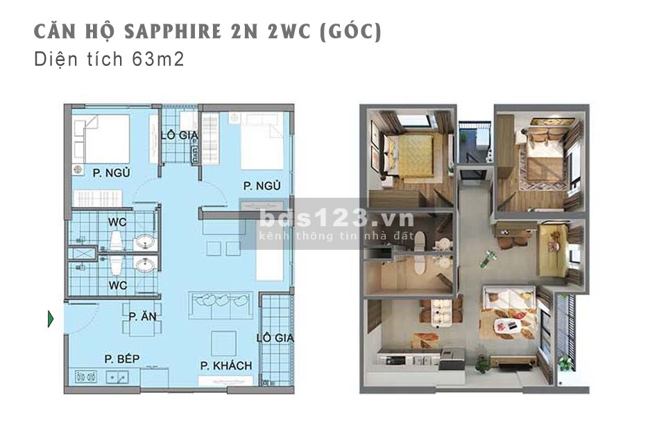 Bán căn góc 2N 70m tòa S2.15 cuối cùng Vinhomes Ocean Park, giá 2,7 tỷ, ký mới CĐT