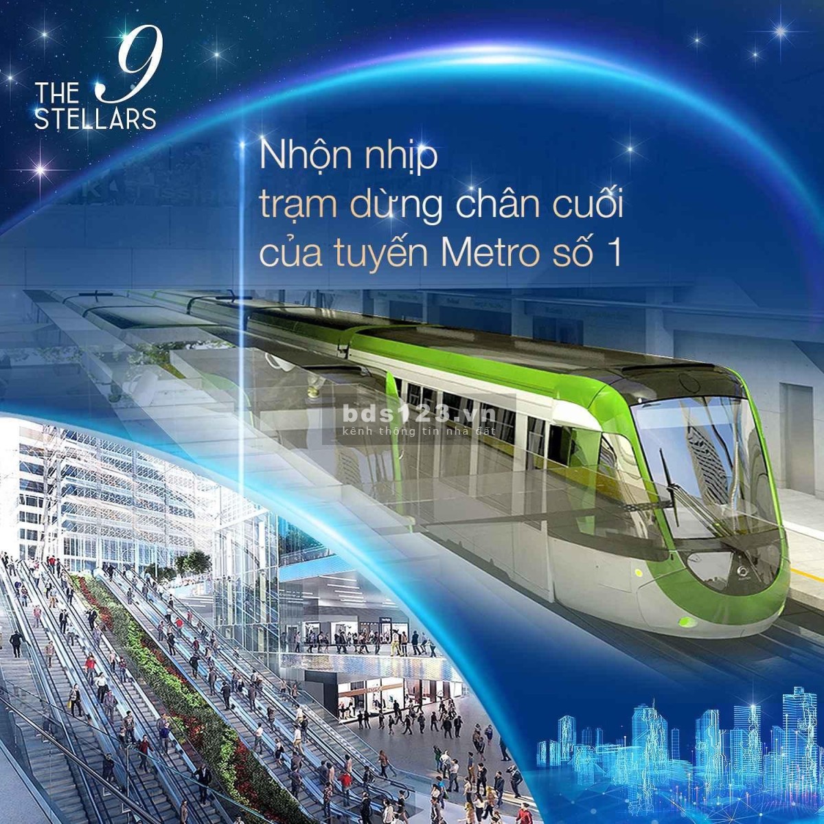 Bán gấp căn hộ cao tầng 2pn 74m2 The 9 Stellars Ngay tại trạm Metro Long Bình view nội khu