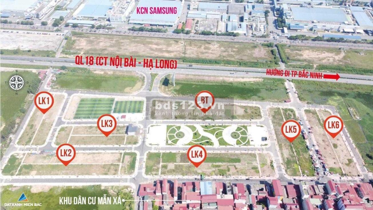 CC cần bán cắt lỗ lô đất - Yên Phong, Bắc Ninh, giáp KCN Sam Sung, giá 2.0x tỷ